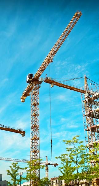 Construction project crane